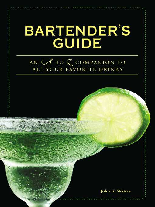 Title details for Bartender's Guide by John K Waters - Available